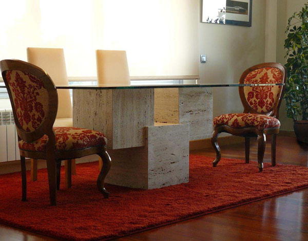 Mesa de comedor Venus en Mármol travertino. Línea Arte en Alta Decoración de Gonzalo de Salas Mesa de comedor Venus en Mármol travertino. Línea Arte en Alta Decoración de Gonzalo de Salas