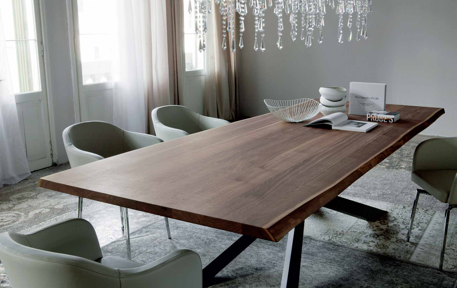 Mesa de comedor cristal rectangular Spyder Cattelan de lujo en  . Tu tienda de muebles de lujo