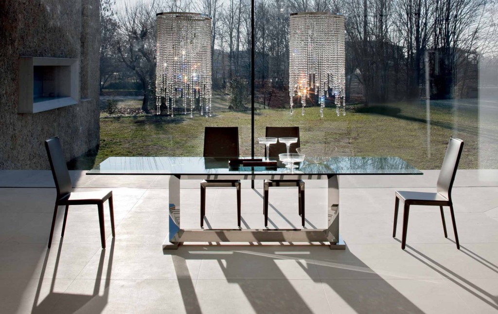 Muebles de lujo: mesa Mónaco inox Muebles de lujo: mesa Mónaco inox