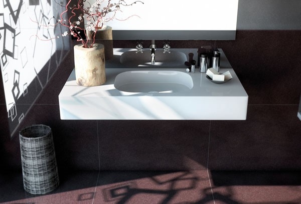 Lavabo de baño con encimera Silestone® by Cosentino Exclusive Plus Lavabo de baño con encimera Silestone® by Cosentino Exclusive Plus
