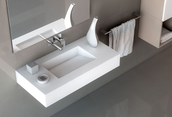 Lavabo con encimera Silestone® de baño Armony by Cosentino Lavabo con encimera Silestone® de baño Armony by Cosentino