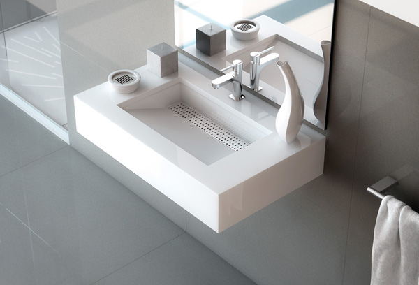 Lavabo con encimera Simplicity en Silestone Lavabo con encimera Simplicity en Silestone