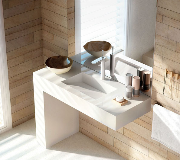Lavabo con encimera Balance de Silestone, Cosentino Lavabos con encimera