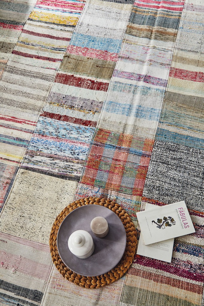 Alfombra Ottoman, patchwork realizado a mano 100% en lana.