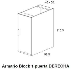 Diagrama armario Violet derecha de Dissery