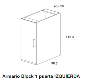 Diagrama armario izquierda Violet de Dissery