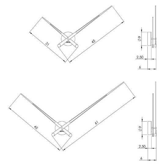 Medidas reloj de pared de madera Axioma n Nomon