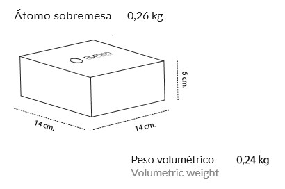 Medidas atomo-sobremesa de Nomon