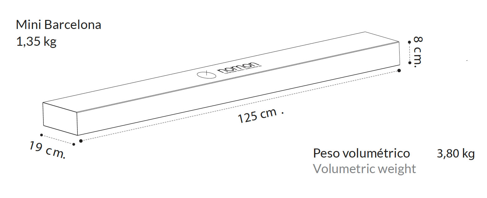 Medidas embalaje mini-barcelona de Nomon