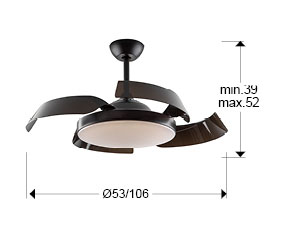 Medidas Enzo Ventilador Negro