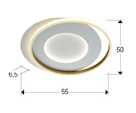 Medidas Plafón Limbos Blanco-oro