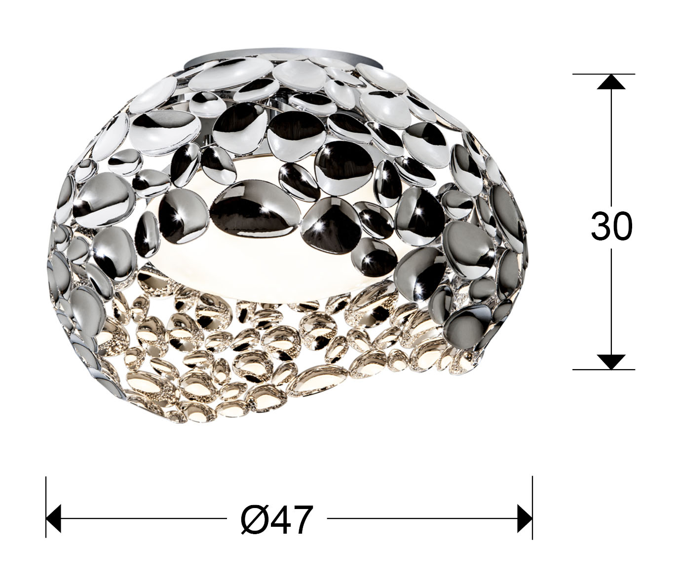 Medidas Plafon 5l Narisa Diámetro 47 Cromo