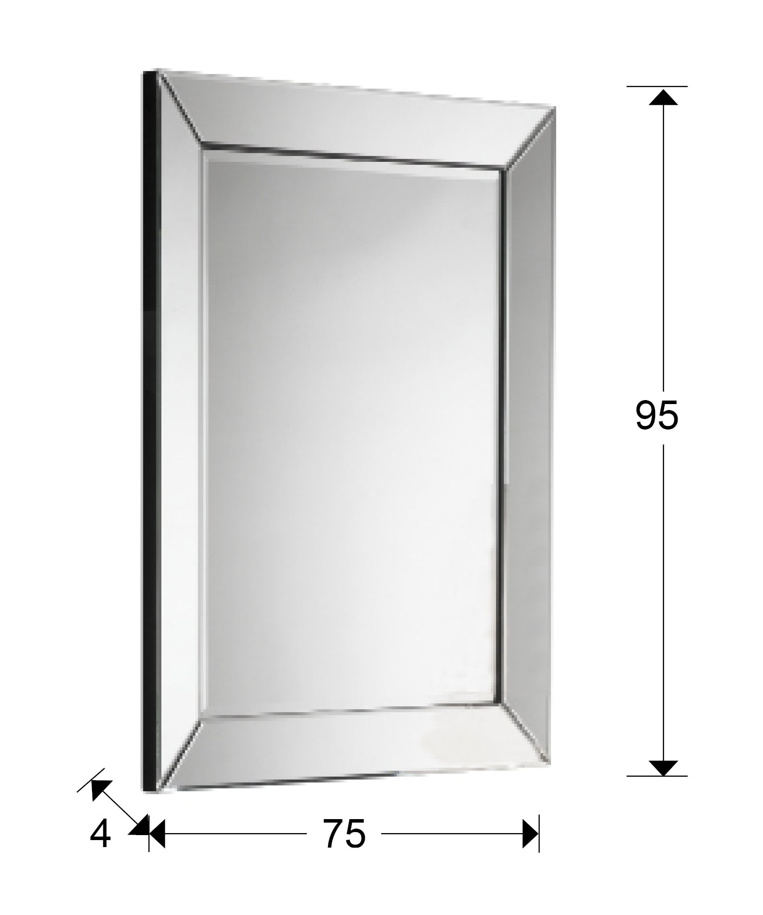 Medidas Espejo Roma 95x75