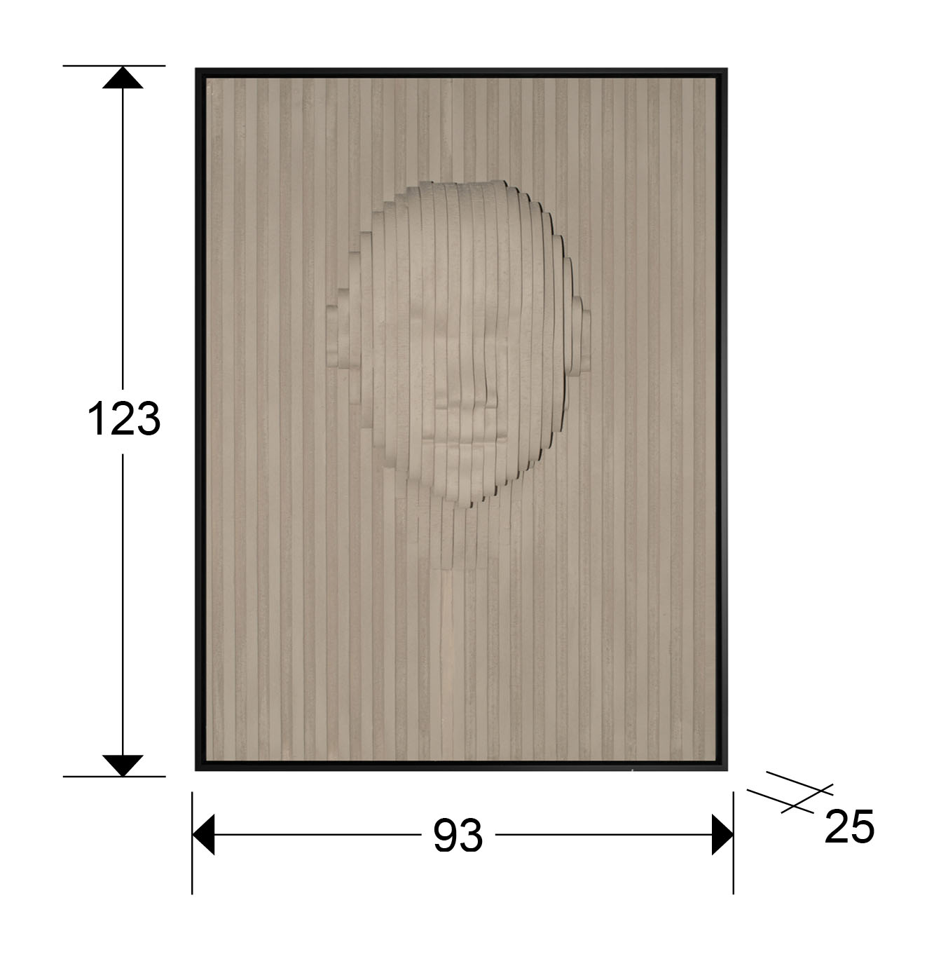 Medidas Beige Face Bajorrelieve 90x120