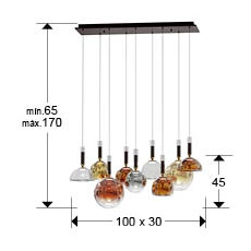 Medidas Charlize Ii Lámpara 9l Colores