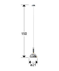 Medidas Charlize Lámpara 1l Plata