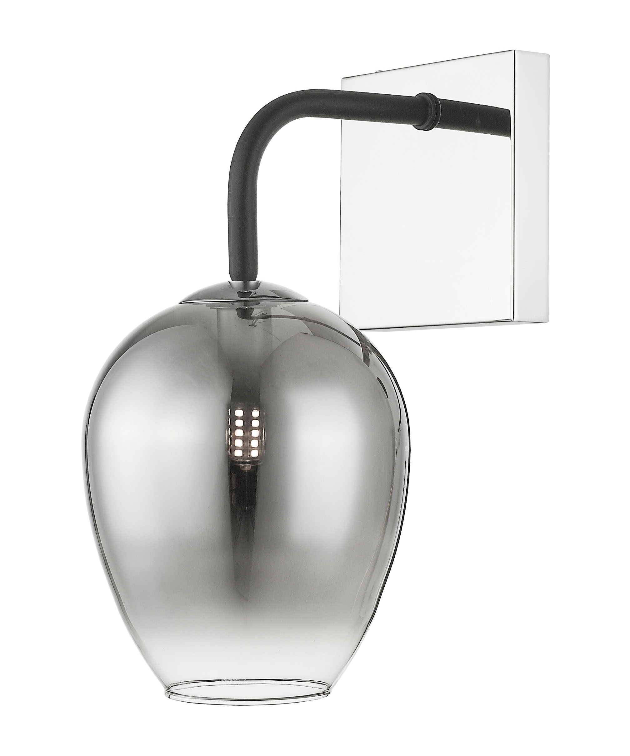 Medidas Aplique 1l Izar Negro-cromo