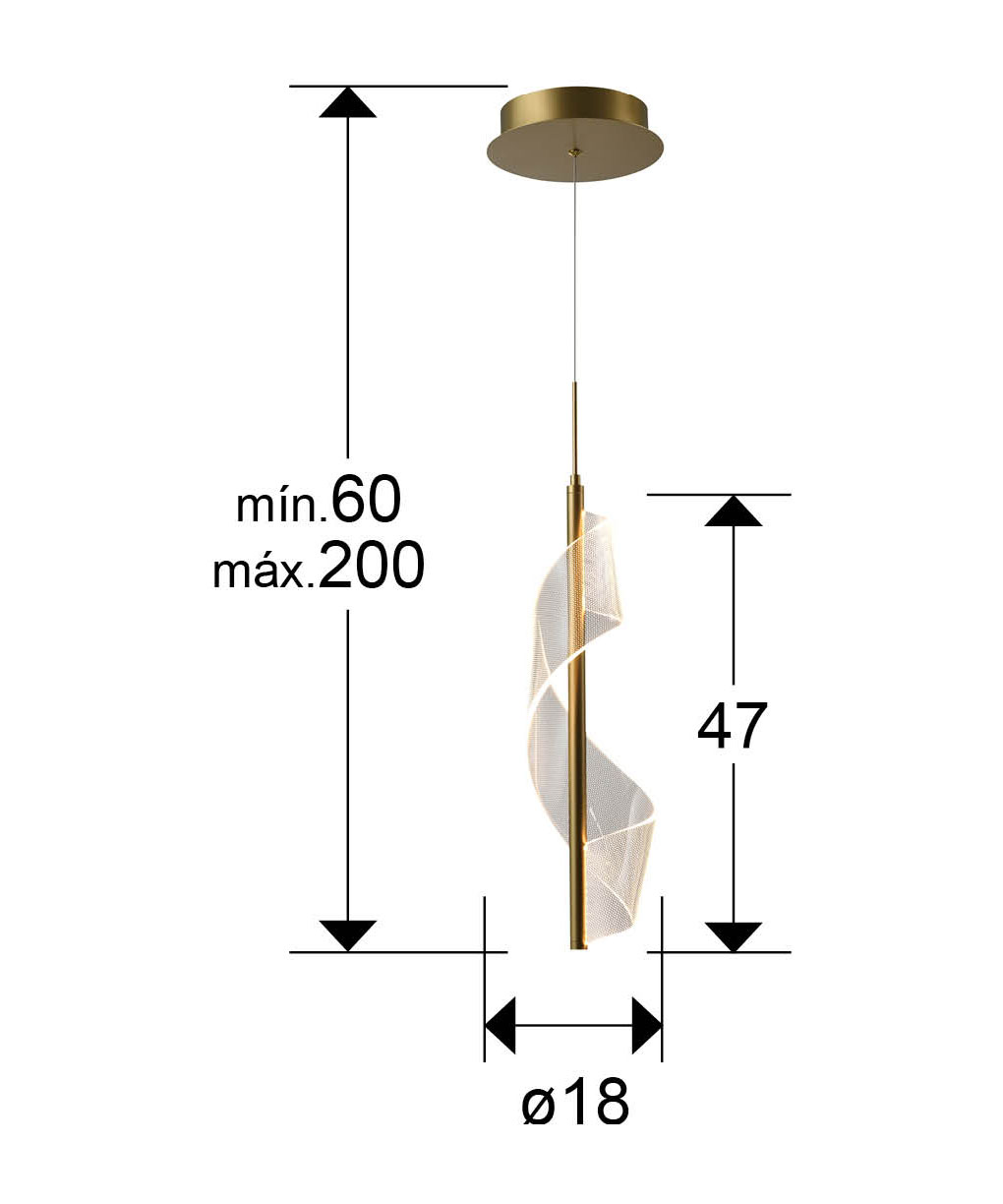 Medidas Velas Lámpara 1l Oro