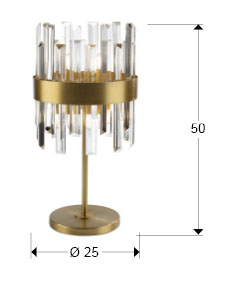 Medidas Grace Sobremesa 6l Oro