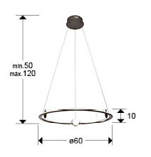 Medidas Tirsa Lámpara Bronce D60