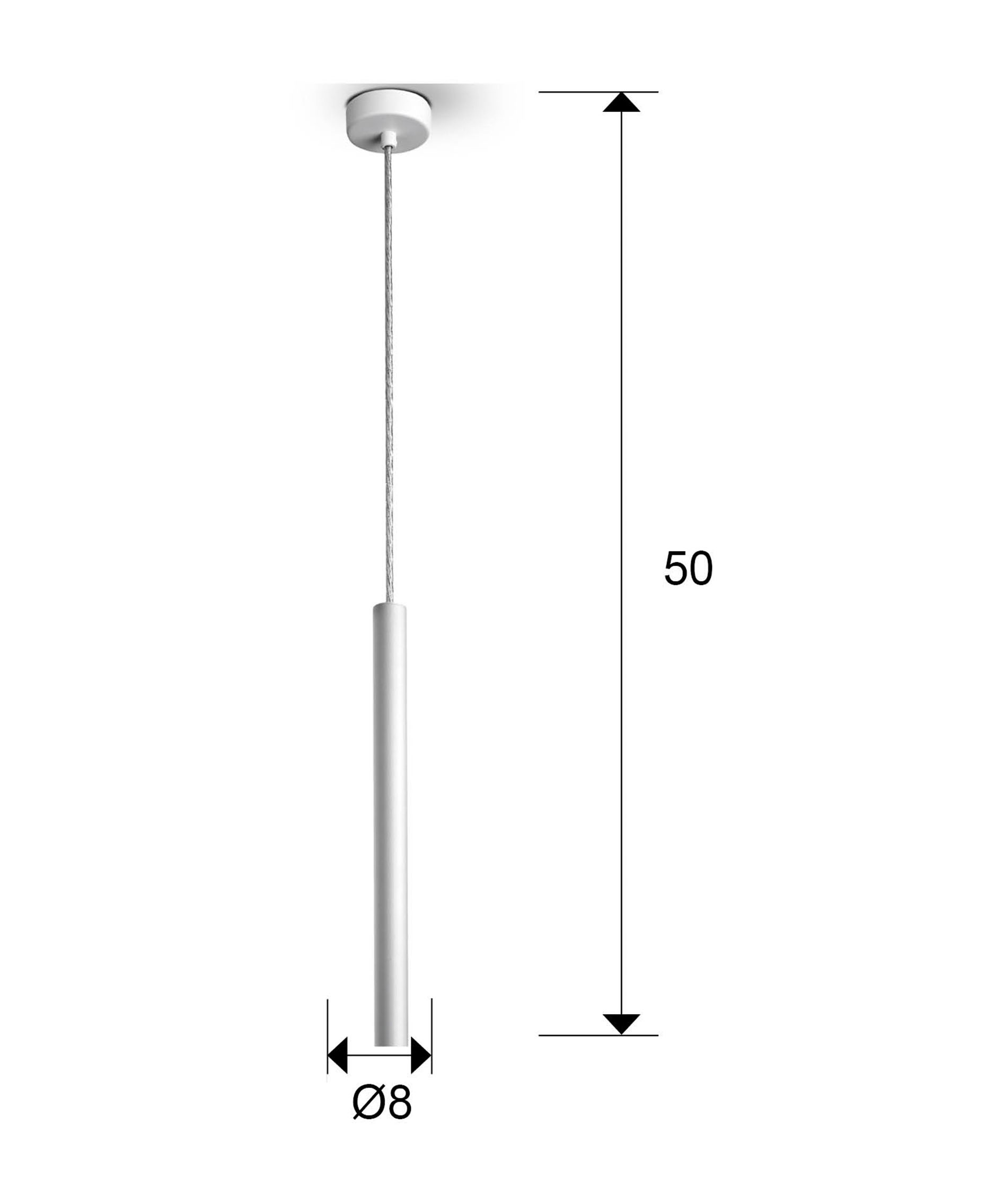 Medidas Lámpara Varas Blanco 1l