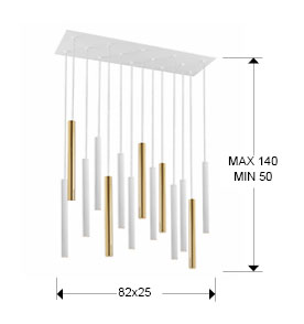 Medidas Lamp Varas Oro-blanco 14l Dim
