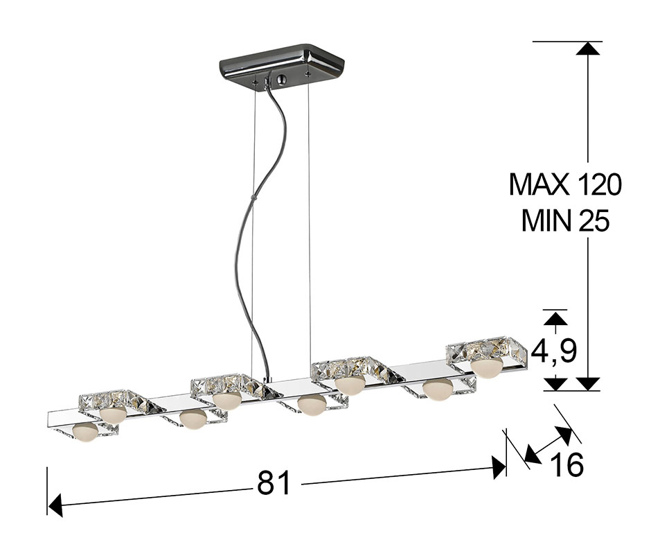 Medidas Lampara Suria Ii   8l Led