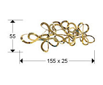 Medidas Medusa Escultura Pared Acero Dorado