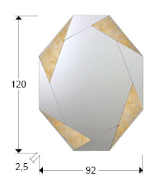 Medidas Espejo Laverna Oro