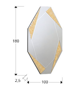 Medidas Espejo Grande Laverna Oro