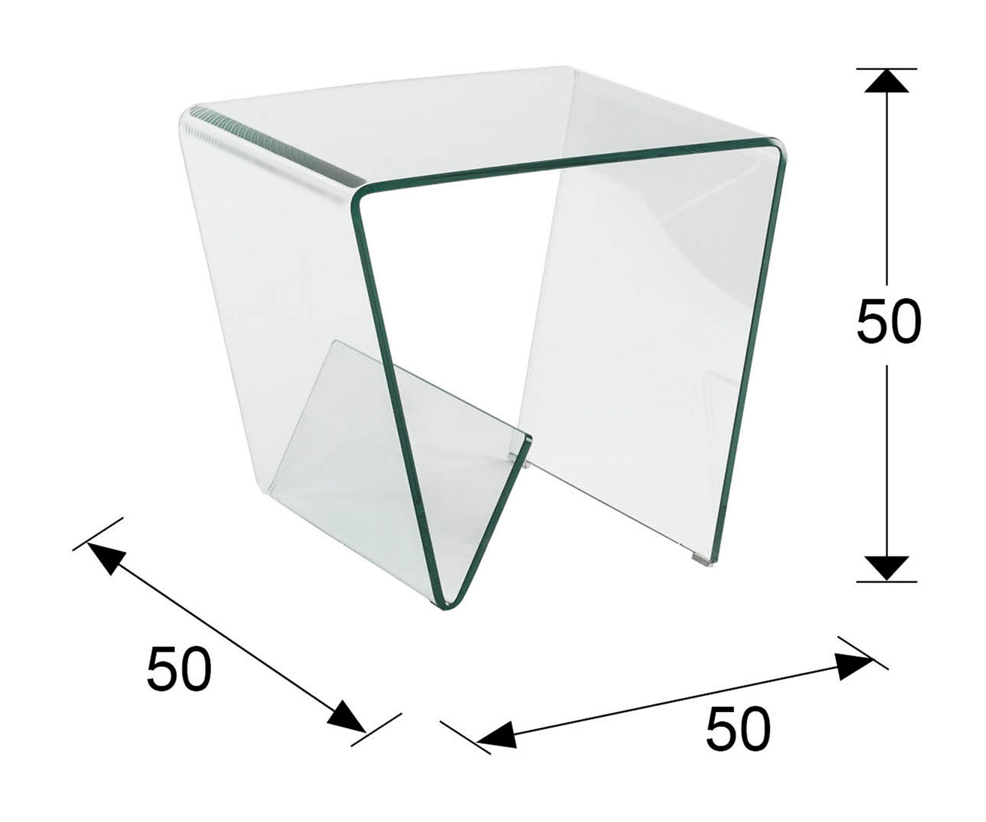 Medidas Mesa Auxiliar Glass Iii 
