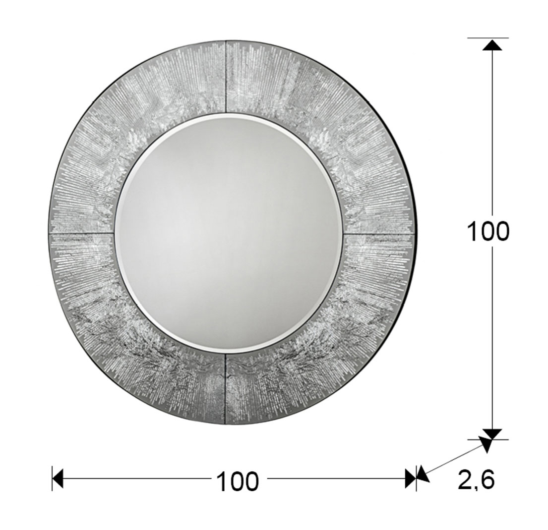 Medidas Espejo Rdo Aurora Plata