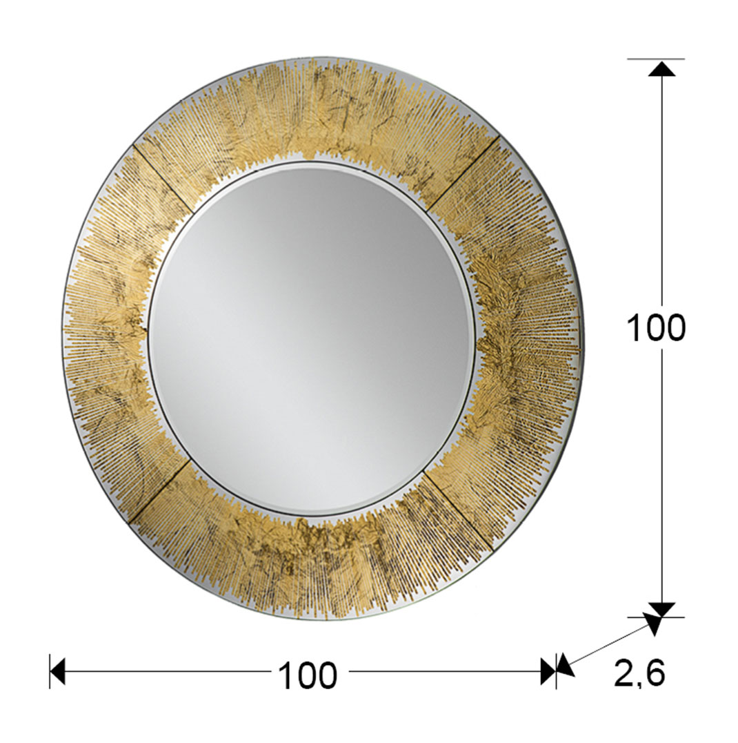 Medidas Espejo Redondo Aurora 100diámetro 