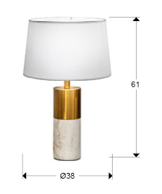 Medidas Lucian Sobremesa 1l Marmol Blanco