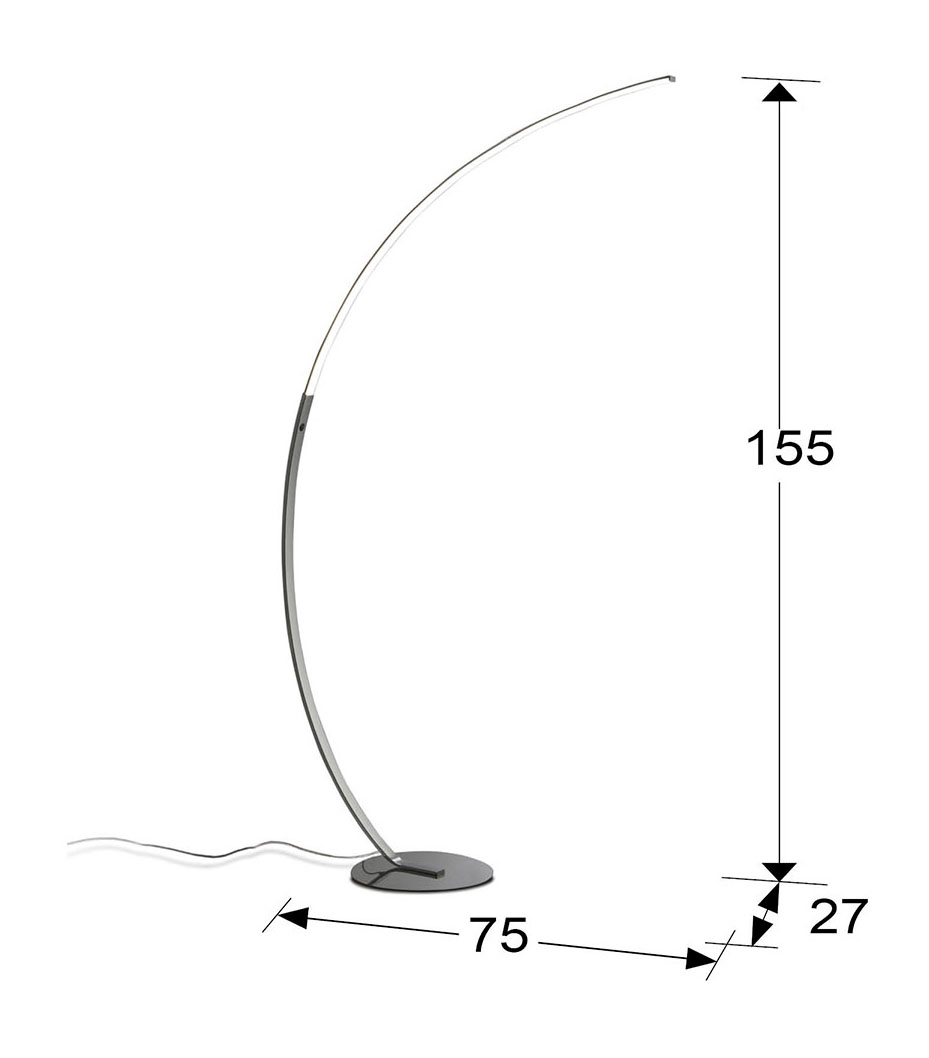 Medidas Lampara De Pie Led Trazo 21w
