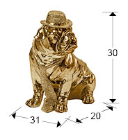 Medidas Figura Peq Bulldog Oro