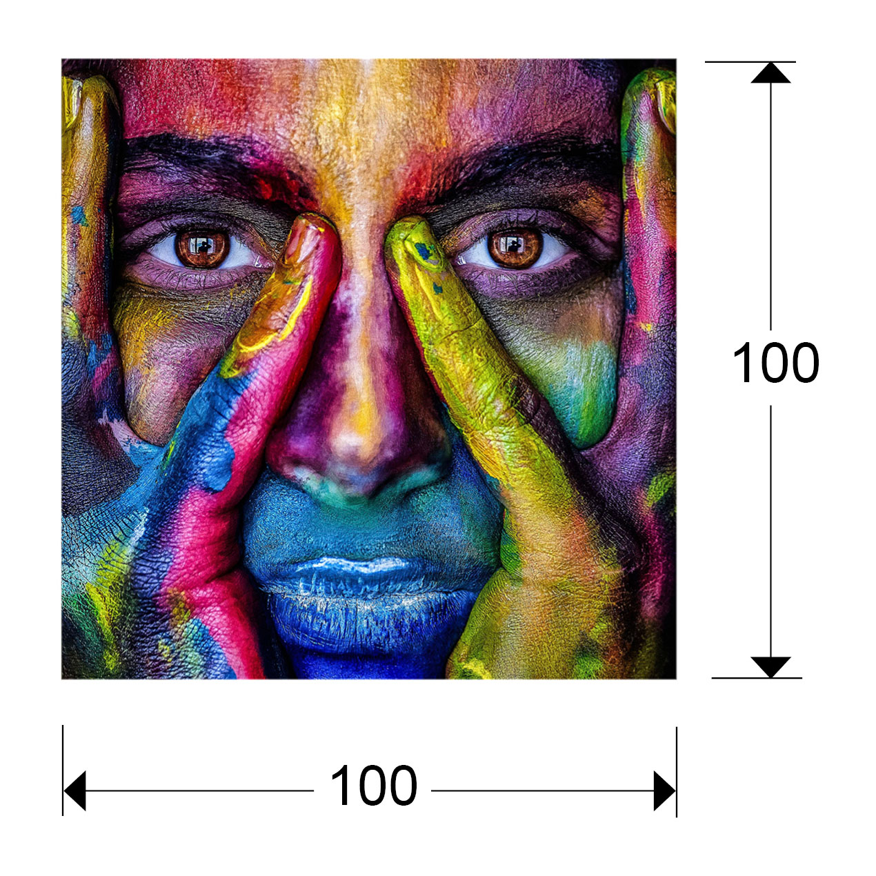 Medidas Fotografía Colores 100x100