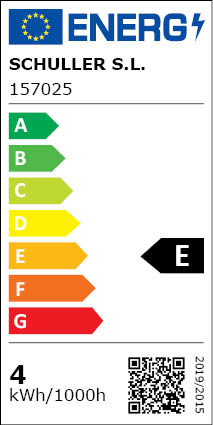 Clasificación Energética Lámpara 1l Aquaria Oro Mate