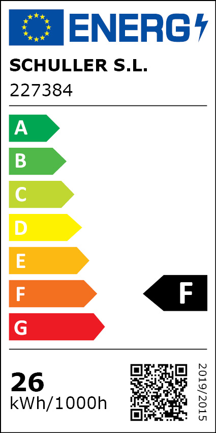 Clasificación Energética Lorian Lámpara 1 Aro Dorado Brillo