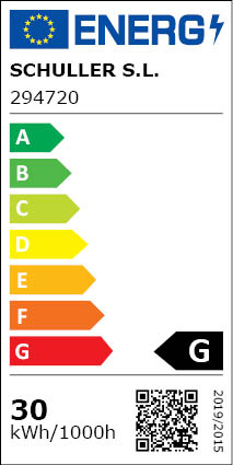 Clasificación Energética Selene  Lámpara Diámetro 60 Negro Cristal