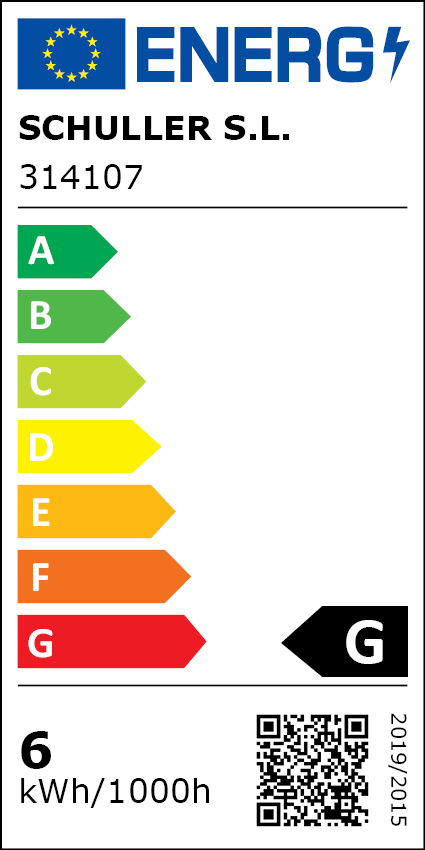 Clasificación Energética Onice Lámpara 1l Negro Smoke