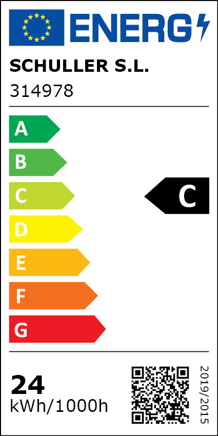 Clasificación Energética Gladis Lámpara Grande Negro Smoke