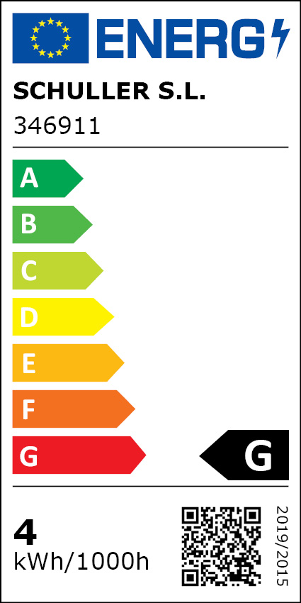 Clasificación Energética Essenza Lámpara 1l Negro Dorado