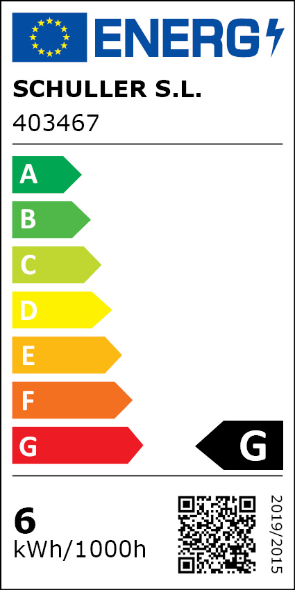 Clasificación Energética Corina Lámpara 1l Negro Cobre