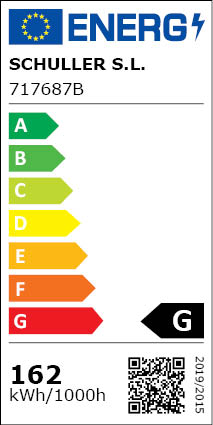Clasificación Energética Lámpara Ring 8 Aros Negro Dim 3000k