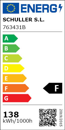 Clasificación Energética Lámpara Molly 110diámetro  3 Aro Cromo Dim