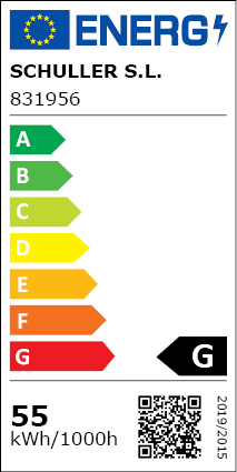 Clasificación Energética Helia  Lámpara Led Negro Mate 50d