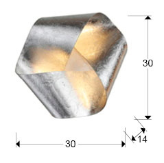 Medidas Aplique Triada Pan De Plata