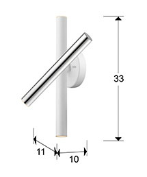 Medidas Aplique Varas Cromo-blanco 3l