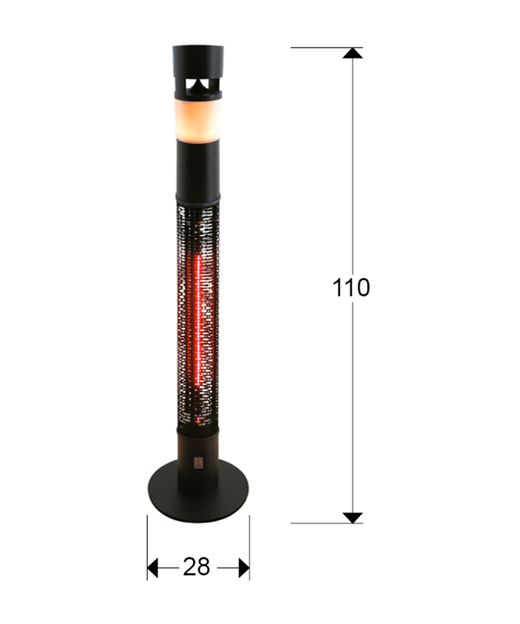 Medidas Estufa Ext Heat Sound 1500w